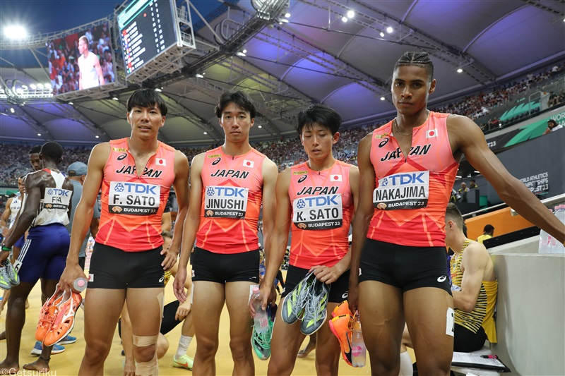 男子4×400mR・日本は歴代2位の3分00秒39をマークするも予選5着 前回に続く決勝逃す／世界陸上