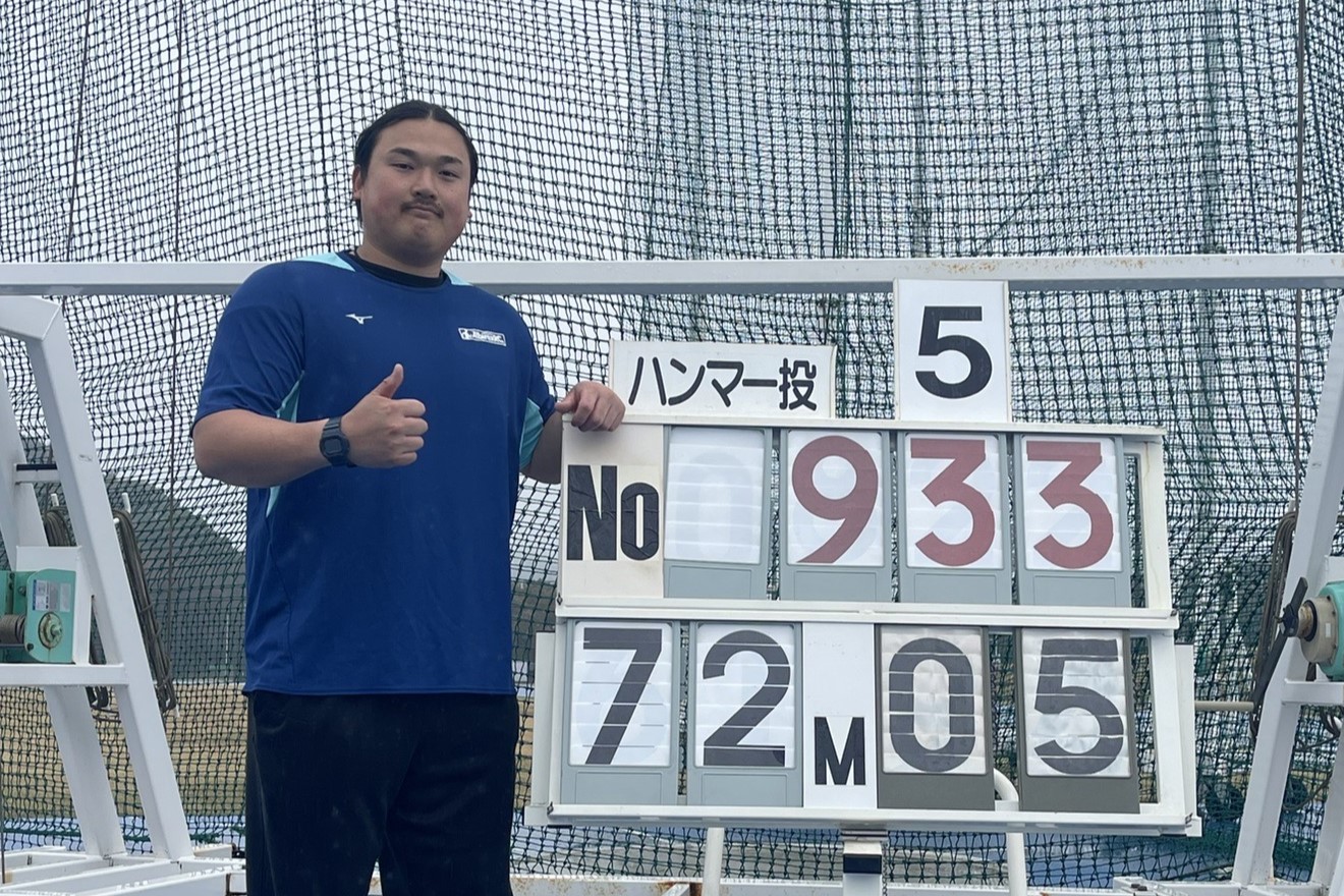 男子ハンマー投の中川達斗が72m05をマーク 2022年以来のベストで自身の持つ日本歴代8位の記録を更新