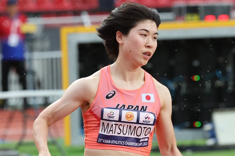 アジアリレー・女子4×400mR代表の松本奈菜子が左大腿二頭筋肉離れで出場辞退