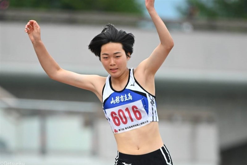 三段跳は中学・高1最高記録保持者の菅野穂乃がV 嶋田昊やり投62m04 渡部舜400mH51秒97で制す／IH東北