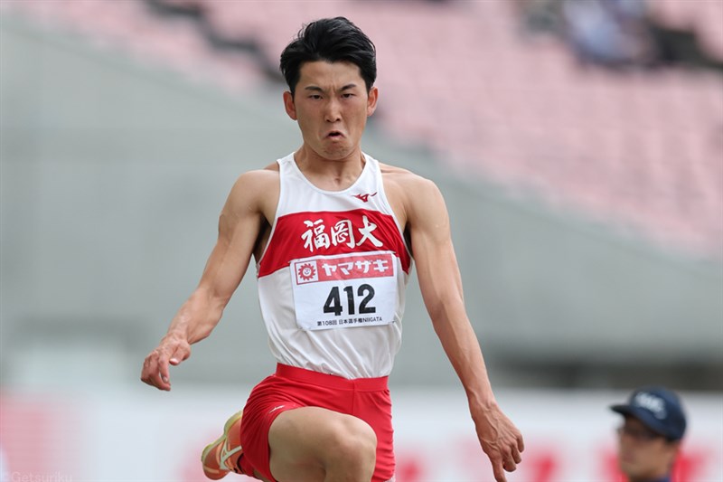好調の安立雄斗 三段跳学生歴代6位の16m70で初V！ 「日本記録を超えられるように」／日本選手権