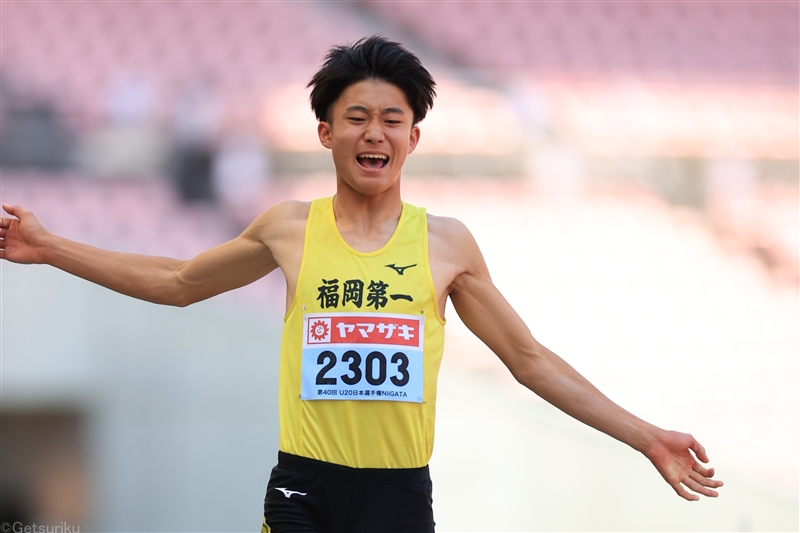 男子走幅跳・高校2年の大森恵偉音が自己新V 西岡尚輝が男子100m予選から10秒20／U20日本選手権