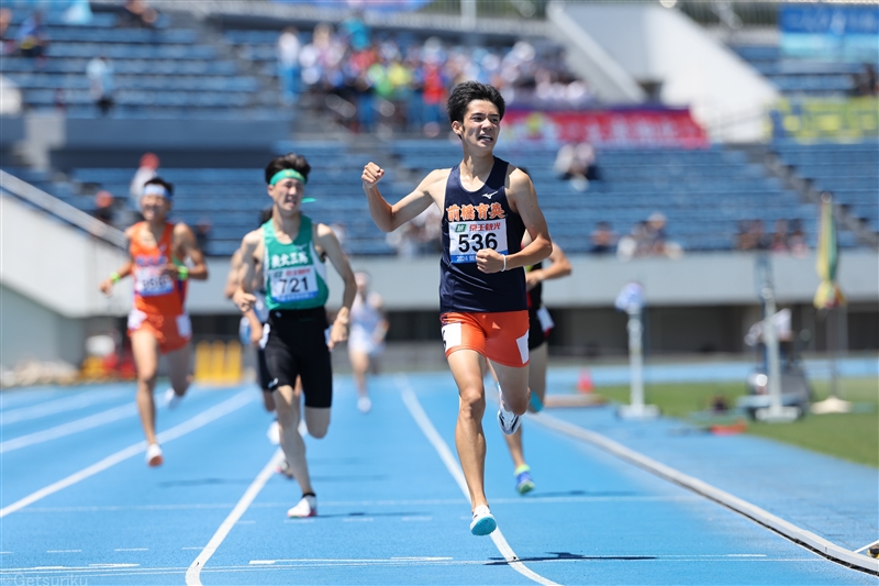 男子800m山鹿快琉が1分49秒75の大会新！ 男子200m若菜敬が21秒77でV2 柴田弥聖が2冠／IH北関東