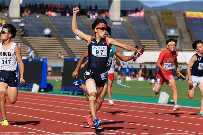 男子4×100mR・北海道栄が北海道勢悲願の初優勝！ 39秒台3校のハイレベル決戦制す／福岡IH