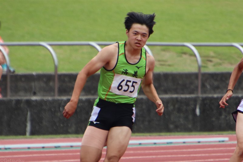 【男子200m】井手友郎（済美高1） 21秒28＝高1歴代8位