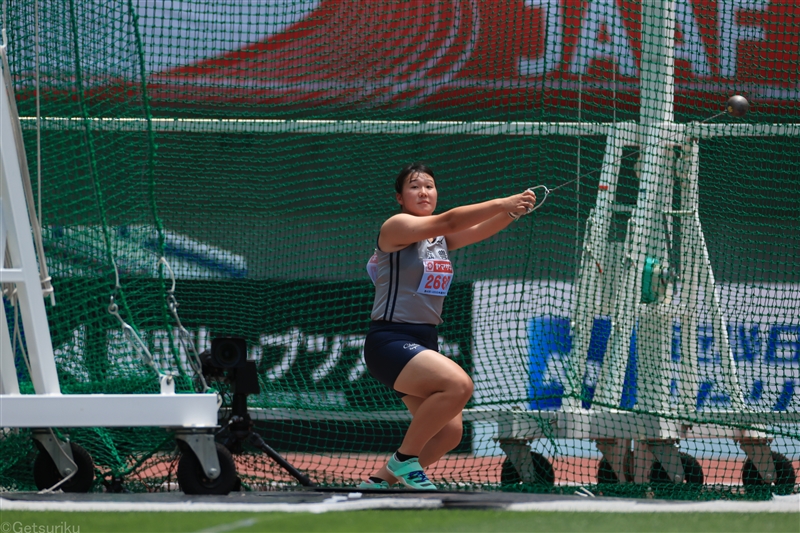 【女子ハンマー投】工藤実幸乃（筑豊高3）56m36＝高校歴代6位