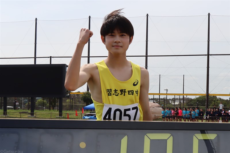 男子100m・小寺慎之助が10秒54の日本中学タイ！  来月の全中で記録更新目指す