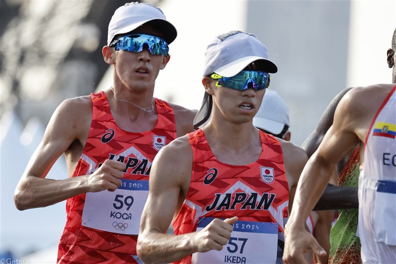 陸上最初の種目・男子20km競歩で日本勢がダブル入賞 池田向希が7位、古賀友太が8位／パリ五輪