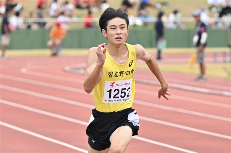 中学最速は小寺慎之助！ 男子100m中学記録保持者が逆転で激戦制す／福井全中