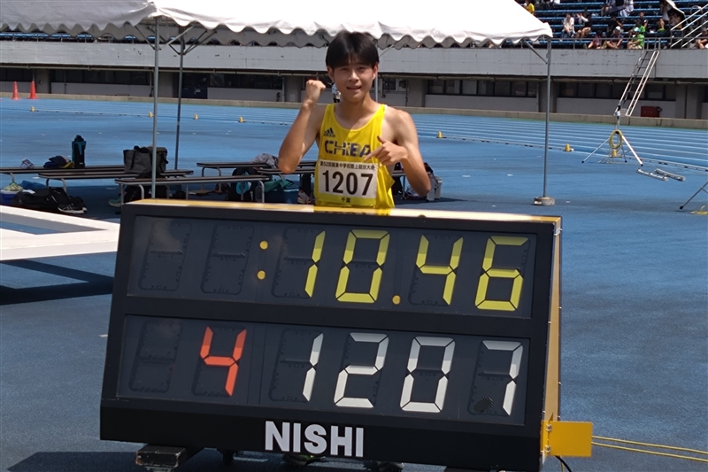 男子100m・小寺慎之助が10秒46の日本中学新記録！ 従来の記録を0.08秒更新 7月の千葉県総体でタイ記録