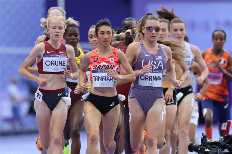 女子5000m・田中希実は15分00秒62で9着 2種目挑戦の第一歩は決勝進出ならず／パリ五輪