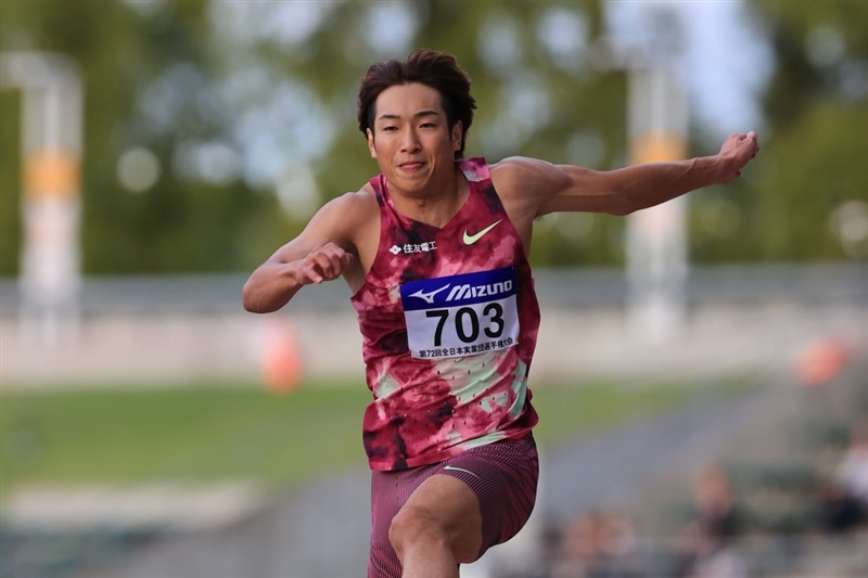 泉谷駿介が日本歴代10位の8m14!!!「もうちょっと跳びたかった」世界陸上2種目見据え／全日本実業団