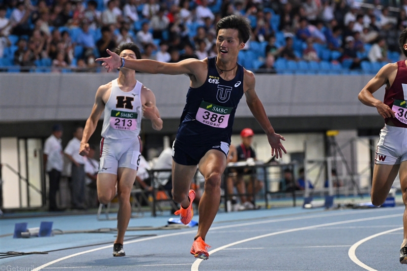 男子100m栁田大輝が10秒09でV2!! 2位・井上直紀は10秒13、鵜澤飛羽は5位／日本IC