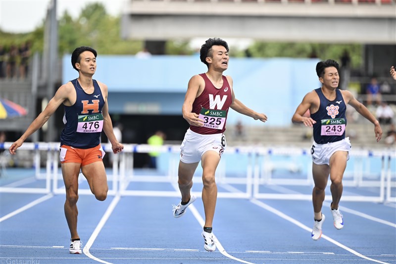 渕上翔太が殊勲の400mH1年生V！再びの48秒台で標準突破・井之上ら抑え「自信になりました」／日本IC