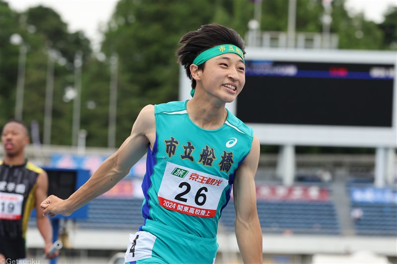 【男子100m】片山瑛太（市船橋高1）10秒44＝高1歴代2位タイ