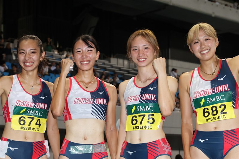 甲南大が女子4×200ｍR学生新記録！ インカレ四継Vメンバーで1分35秒42