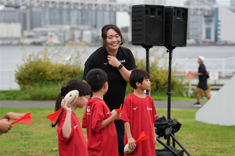 北口榛花、村竹ラシッド、加納虹輝の豪華“講師”が子供たちと汗流す「夢中になって」