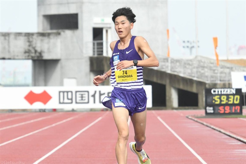 日本人2位の篠原倖太朗「勝負の部分で負けてしまった」 学生新にも悔しさにじませる／丸亀ハーフ