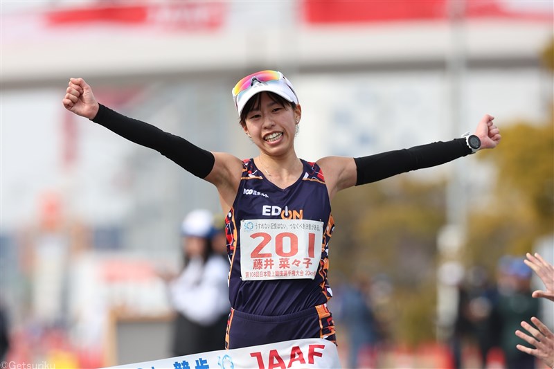 藤井菜々子が日本新3連覇 女子初の1時間26分台「まさか」世界陸上内定／日本選手権20km競歩