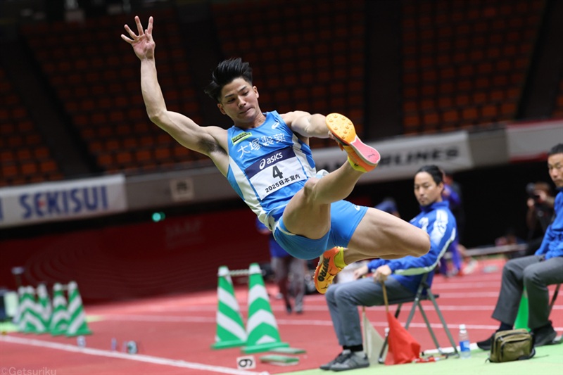 走幅跳・津波響樹が7m98で初戦制す「できればあと2cm…」／日本選手権室内