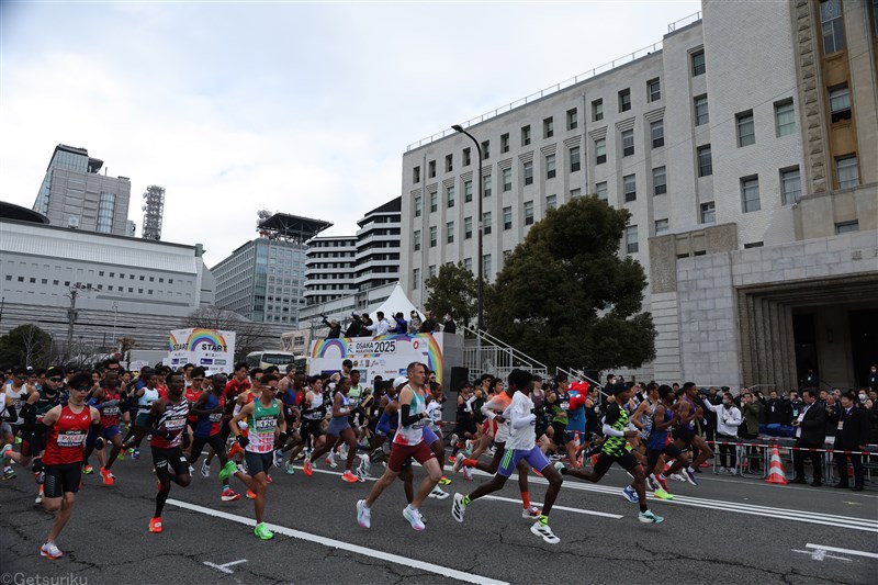 30km過ぎの折り返しでアクシデント 先頭集団が数十mほどのロスか／大阪マラソン